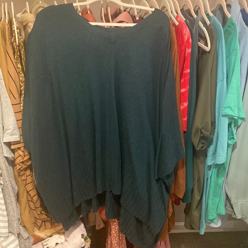 Plus size emerald green sweater